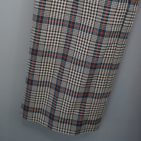 Reformation Franklin Straight Leg Trouser Pants in Beige and Red Plaid size 6 - Picture 6 of 16